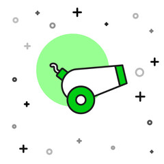 Filled outline Cannon icon isolated on white background. Vector