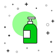 Filled outline Dishwashing liquid bottle icon isolated on white background. Liquid detergent for washing dishes. Vector