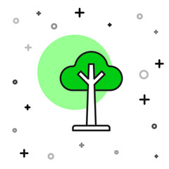 Filled outline Tree icon isolated on white background. Forest symbol. Vector