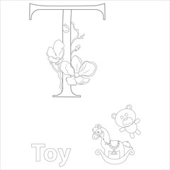 funny abc coloring page for kids