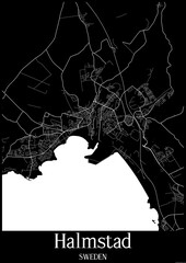 Black And White City Map