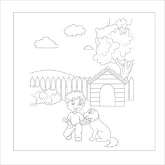 funny kids activities coloring page for kids