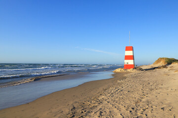 The lifeguard tower from Tversted Beach in the afternoon, Jutland - Denmark