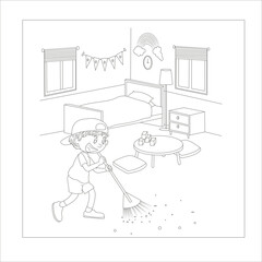 funny kids activities coloring page for kids