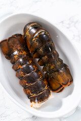 Garlic lobster tails