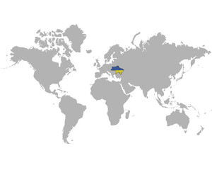 Fototapeta na wymiar ウクライナの地図