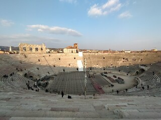 Fototapeta premium View of famous amphitheater Arena in Verona city, Italy