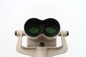 White binocular image in whiet background