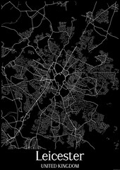 Black And White City Map