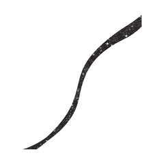 Black Glitter Curvy Line