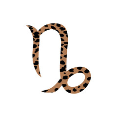 Capricorn Cheetah Print Zodiac Sign