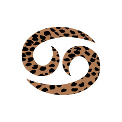 Cancer Cheetah Print Zodiac Sign