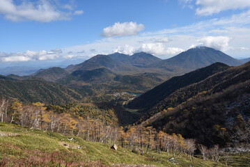 Fototapeta na wymiar Mountain climbing in winter, Nikko, Shirane