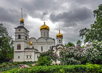 Fototapeta na wymiar Boris and Gleb cathedral, middle XVI century. Boris and Gleb monastery, city of Dmitrov, Russia