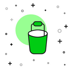 Filled outline Bucket icon isolated on white background. Cleaning service concept. Vector