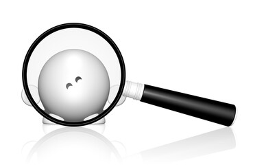 Blick durch eine Lupe