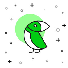 Filled outline Albatross icon isolated on white background. Vector