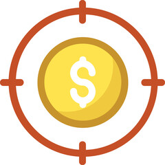 Business Target  Vector Icon 
