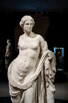 Statue of Hermaphrodite (Hermaphroditus), 3rd century BCE from Pergamon. Istanbul Archaeological Museum.