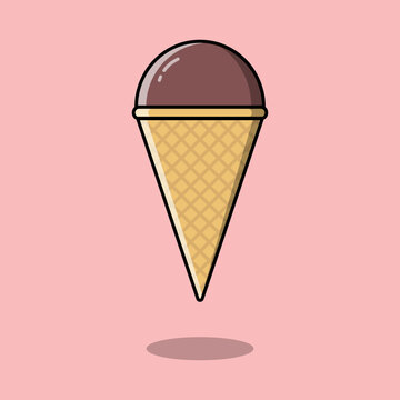 Illustration vector graphiac of fresh chocolate ice cream. Perfect for ice cream product, etc.
