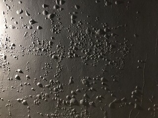 Peeling off paint wall Blisters On dark wall