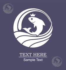 fish logo design - vector illustration 