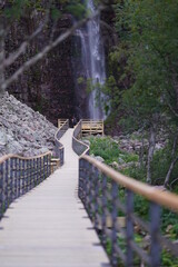 Pathway to Sweden's highest waterfall 