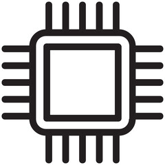 Processor Chip Vector Icon
