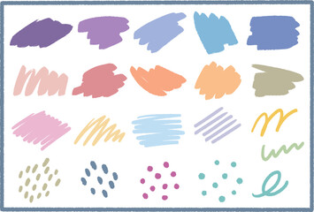 ベクター素材_アブストラクト_パステルカラー