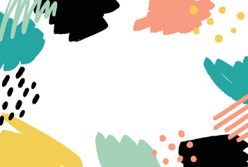 フレーム素材_アブストラクト_レトロカラー