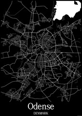 Black And White City Map