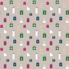 シームレス柄_クリスマスプレゼント