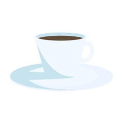 White Coffe Mug And Plate
