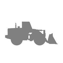 Loader, Bulldozer Silhouette 
