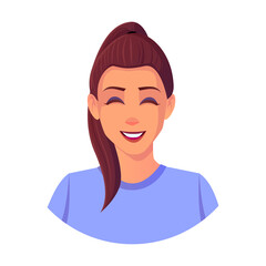 Smiling Female Character Avatar
