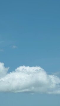Puffy fluffy white clouds sky time lapse. slow moving clouds. B Roll Footage Cloudscape timelapse cloudy.