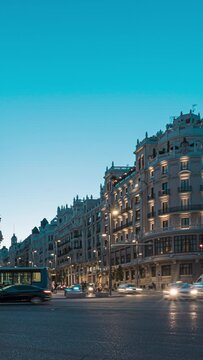 Vertical view of Madrid city centre
