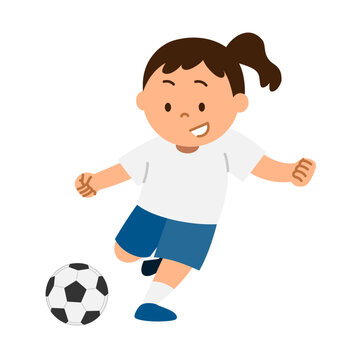 サッカーをする少女2