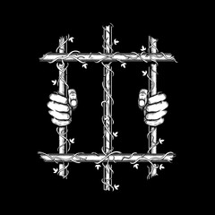 Prison Bars Illustration