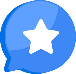 Blue notification mark symbol and social media communication message icon png transparent. 3D technology vector design. 3D rendering.