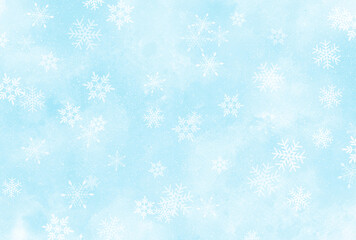 背景素材_水彩テクスチャ_雪