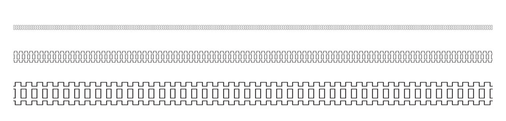 Railway Line, Rails Symbol, Train Tracks Sign, Railroad Pictogram, Railway Track Silhouette