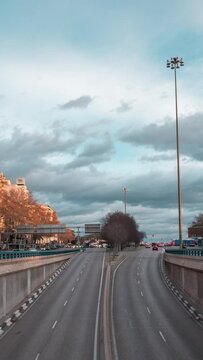Timelapse traffic in the city of Madrid