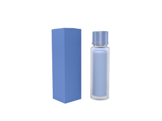 Transparent Glossy Plastic Skin Toner Cosmetic Bottle Image