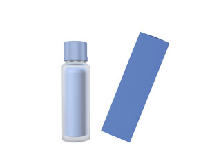 Transparent Glossy Plastic Skin Toner Cosmetic Bottle Image
