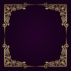 gold vintage frame border ornament