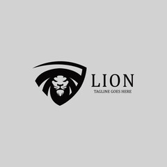 Lion logo design template.  Vector illustration