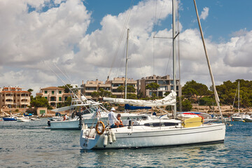 Nautical sport port in Mallorca. Colonia Sant Jordi. Balearic islands