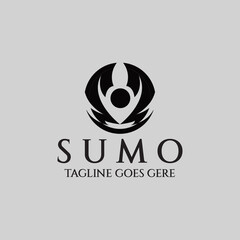 Sumo logo design template. Vector illustration