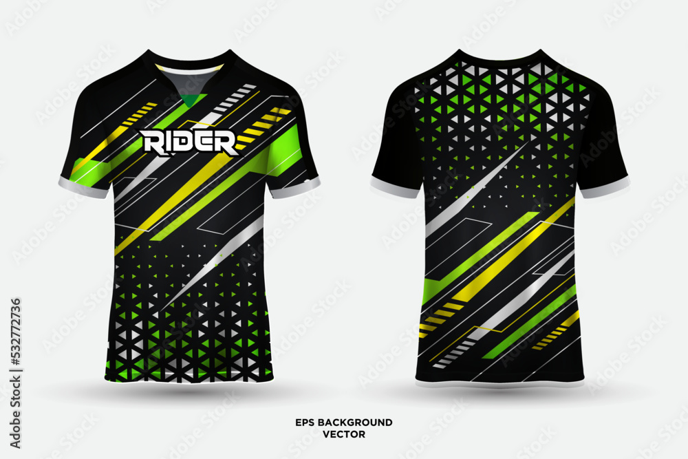 Poster New design of T shirt sports abstract jersey suitable for racing, soccer, e sports and motocross